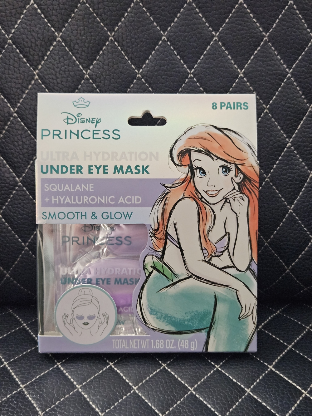 Disney Princess Ariel Under Eye Mask 8 Pairs Ultra Hydration Hyaluronic Acid